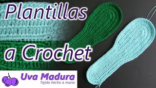 🥿PLANTILLAS a CROCHET ¡La base perfecta para tus SANDALIAS y PANTUFLAS! TUTORIAL paso a paso