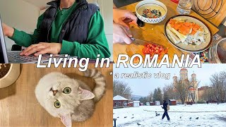 *Realistic* Daily Life in Romania, Cooking Orach, Shopping, Last Snow, ASMR Silent Vlog