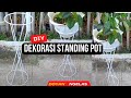 how to make aestetic decoration standing flower pot do it your self #diycrafts