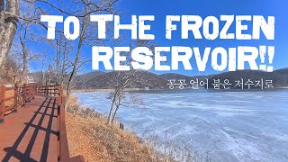 Riding to Frozen Reservoir | Classic Bike | Meteo 350 4k