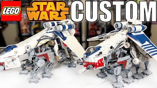 Custom LEGO Star Wars Republic Dropship with AT-OT! (Republic Bricks)