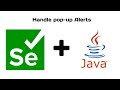Handle pop-up Alerts (JavaScript alerts) using selenium and Java
