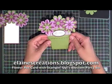 Flower Pot Card with Stampin' Up!'s Blossom Party Flower Pot Card with Stampin' Up!'s Blossom Party