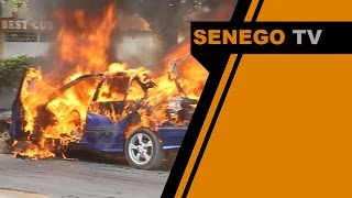 Senego TV:  Voiture qui s'enflamme à Nord Foire