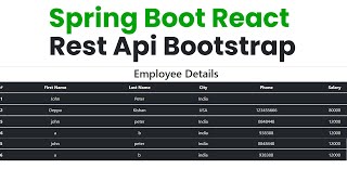 Spring Boot React Rest Api Bootstrap