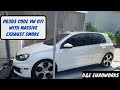 2013 VW GTI MK6 P0303 misfire with flashing check engine and EPC light with heavy smoking tailpipes.