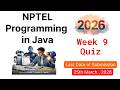 NPTEL Programming in Java – Week 9 Quiz Answers 2026 (Verified by Chatgpt, Gemini AI, Copilot )