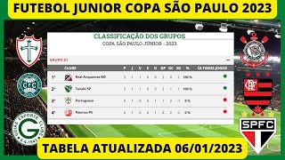 Grupos copinha2023/COPINHA 2023/Classificação copa são Paulo Junior 2023