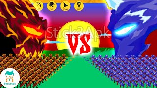 🔥❄️ELEMENTAL BATTLE: Lava vs Ice Giant Super STICK FIGURE | Stick War Legacy Mod | Stick3Apk