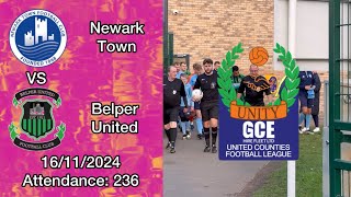 Newark Town 1-0 Belper United, United Counties League Premier North, 16/11/2024. 4K