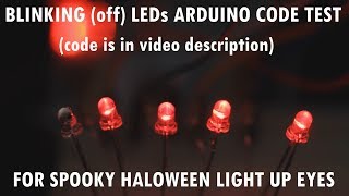 random blinking LEDs for spooky Halloween eyes