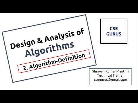 2. Definition of a CSE gurus algorithm