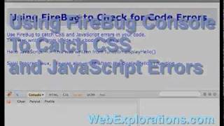 Using FireBug Console for Faster JavaScript Development