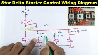 star delta control wiring diagram with timer explained by @TheElectricalGuy