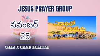 ఎడారిలో సెలయేర్లు నవంబర్ 25వ తారీకు .... listen 👂 and be blessed ✝️