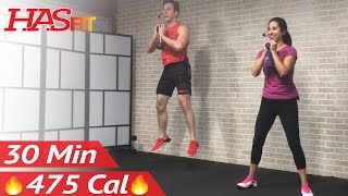 30 Minute HIIT Tabata Workout with Weights - Full Body Dumbbell High Intensity Workout at Home