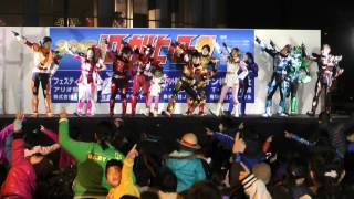 ストーリの前に、なんでなんでダンス　鳳神ヤツルギ（千葉）コラボアクションショー　日本ローカルヒーロー祭2015　最終日　フェスティバルウォーク蘇我レッドステージ　00124