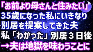 【スカッとする話】「お前よりもお母さんと暮らしたい」35歳になった私にいきなり別居を提案してきた夫…私「わかった」→夫が義母のいる実家に帰った3日後、地獄を味わうことに