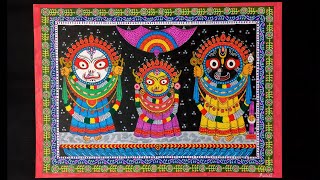 Jagannath Baldev Subhadra Pattachitra Painting | Step by step tutorial