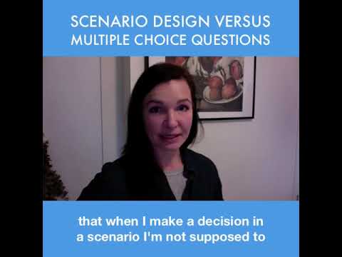 Scenario design versus multiple choice questions