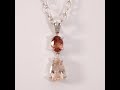 Sunset Pink Tourmaline & Rare Morganite Gem Pendant