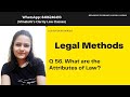 What are the Attributes of Law | Legal Methods Complete Syllabus | Full Notes and Online Class Video