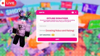 🔴Donating and Raising Robux In Pls Donate Live 🔴(TTS = 10) ROBLOX | GOAL: 100K Raised