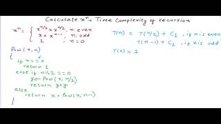 Exponentiation - Time Complexity analysis of recursion