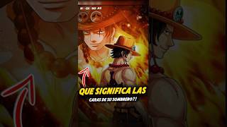 Alguna vez te has preguntado, ¿Que significa las caras del sobrero de ace?#onepiece #luffy