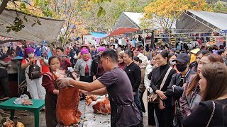CHỢ LỢN QUAY HỘI CHÙA BẮC NGA VỠ TRẬN KHÁCH DU LỊCH CHEN NHAU MUA ĐẾN MUỘN LÀ HẾT