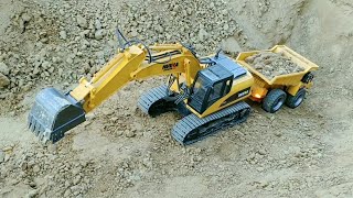 JCB Machine Working | RC Dump Truck Huina | Huina Excavator Working