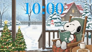 10-Minute Snoopy Christmas Lofi Timer βοΈπ | Cozy β’ Relax β’ Study β’ Chill