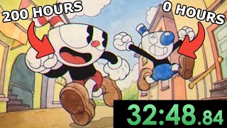 How fast can I speedrun Cuphead while carrying a brand new player?