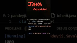 #shorts #java #program #inheritance #codingstatus #viral #Avenirskill #java example