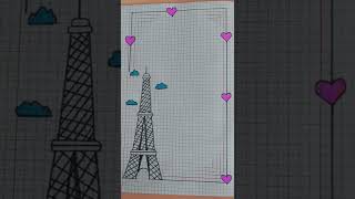 افضل واسهل طريقه لرسم برج ايفيل,كيف ترسم برج إيفل خطوة بخطوة للمبتدئين👌How to draw Eiffel tower Step