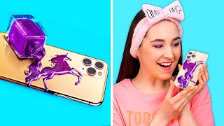 COOL DECOR IDEAS AND CRAFTY HACKS! || Customize Your iPhone With 123 Go! Gold