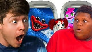 TRAPPED on a PLANE with HUGGY WUGGY!? (Poppy Playtime in Real Life)