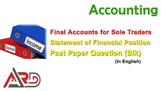 Statement of Financial Position - Sole Trader (Bik) | English