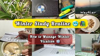 Productive Student Winter Study Routine❄️📚How to manage Studies in Winter🥶Productive,Routine,Vlog❤️