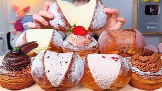 SUB) Maritozzo🍨 Danish Eating Show. Dessert Mukbang