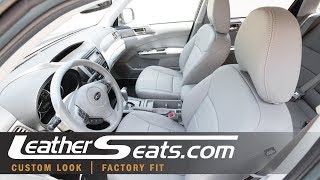 2011 - 2013 Subaru Forester Custom Leather Replacement Upholstery Kit - LeatherSeats.com