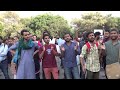 students strong protest going on at ad block jnu