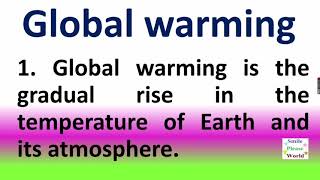 Global warming 10 lines essay | Short essay in English| Smile please world for class 10