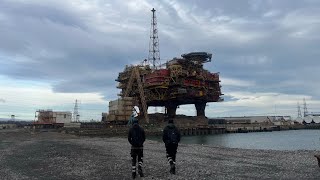 EXPLORING THE BRENT CHARLIE NORTH SEA OFFSHORE OIL \u0026 GAS RIG