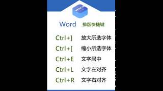 word技巧内容排版实用快捷键