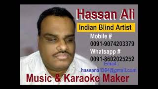 tauba ye matwali chaal Mukesh high quality karaoke presented by Hasan Ali