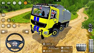 12 WHEELER Tata Dumper Truck Driving Fully Loaded Off Road maps 😲💪😲 Bus Simulator Indonesia Bussid