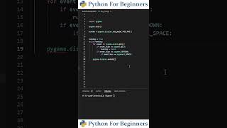 Get Keyboard Inputs In Pygame | Python For Beginners