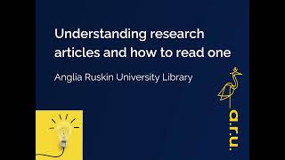 Understanding and Reading Journal Articles