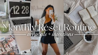 MONTHLY RESET VLOG 🌱 | notion planning, new habits , goals + intentions, monthly favorites